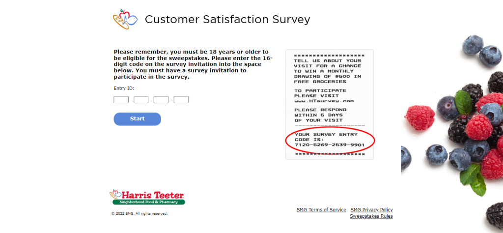 Harris Teeter Customer Survey Image