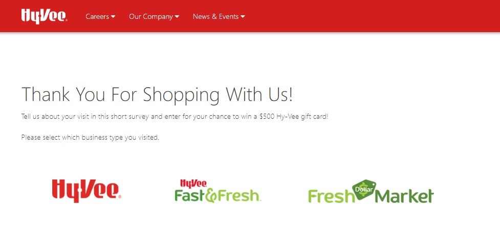 Hy Vee Customer Survey Image