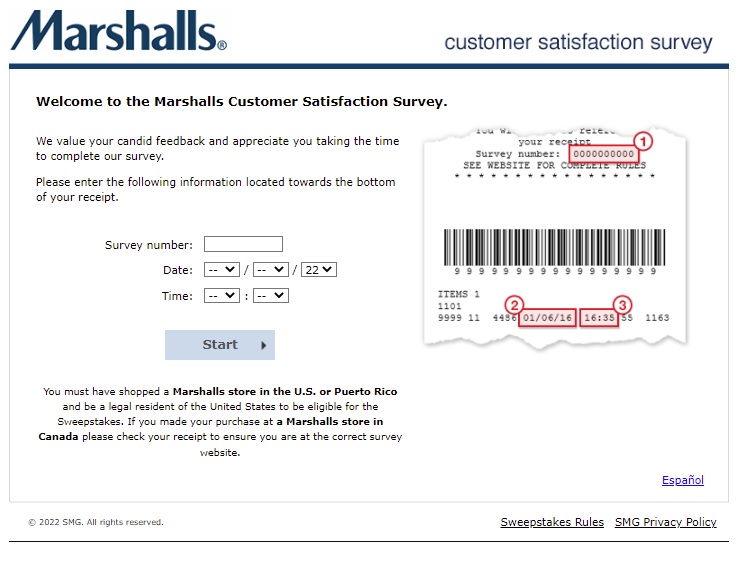 Marshalls Feedback Survey Image