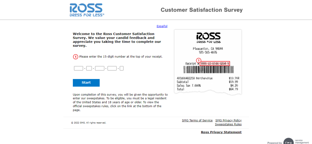 Ross Customer Satisfaction Survey Image