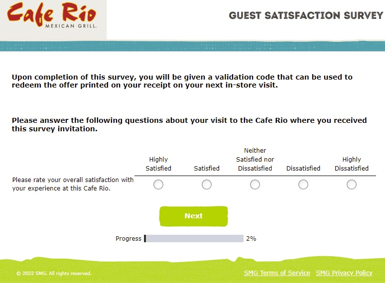 cafe rio listens customer survey image