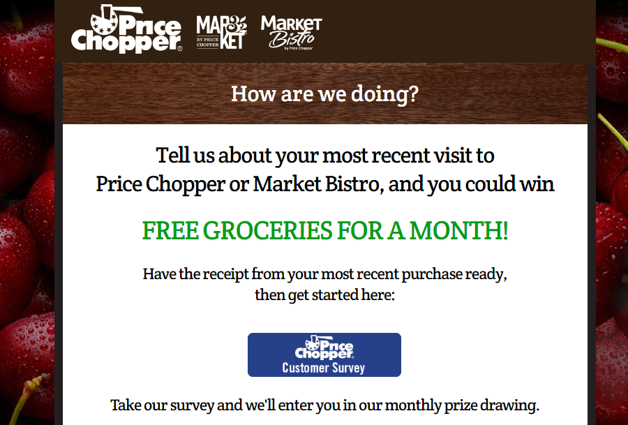 price chopper survey image