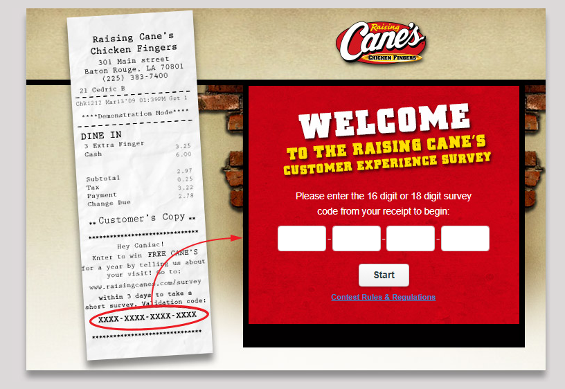 raisingcanes feedback survey image