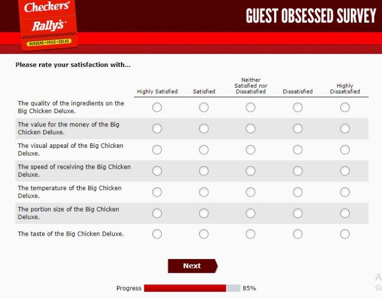 Checkers and Rally's Guest Obsessed Survey - Welcome