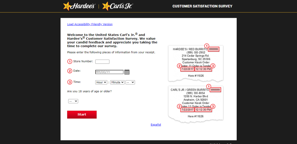 Hardees Customer Satisfaction Survey Image