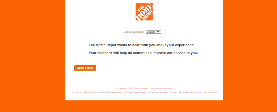 Home Depot survey image