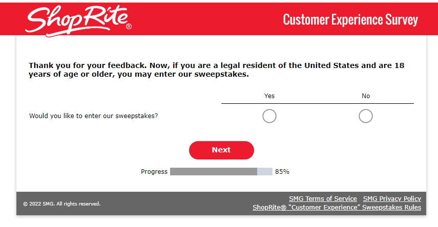 Shoprite sweepstakes image