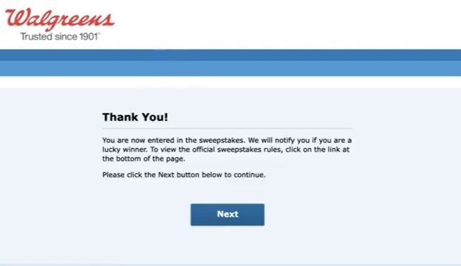 Walgreens sweepstakes image