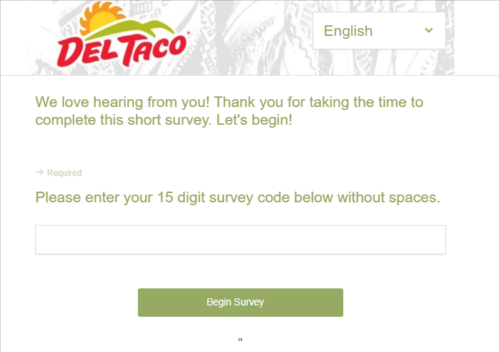del taco customer survey