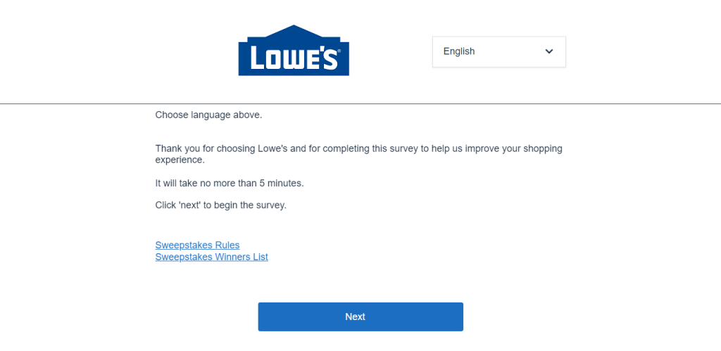 lowes Survey image