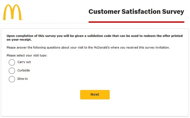 mcdvoice customer survey image