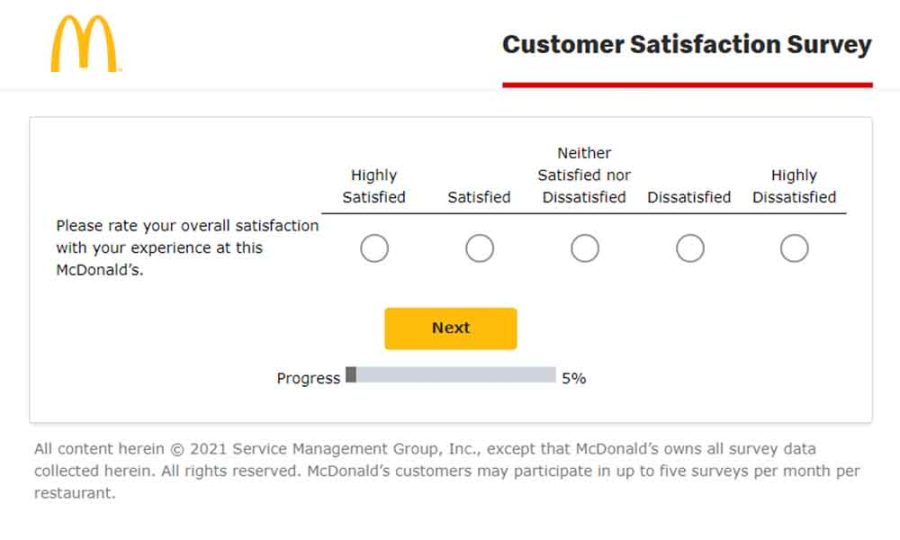 mcdvoice satisfaction survey image