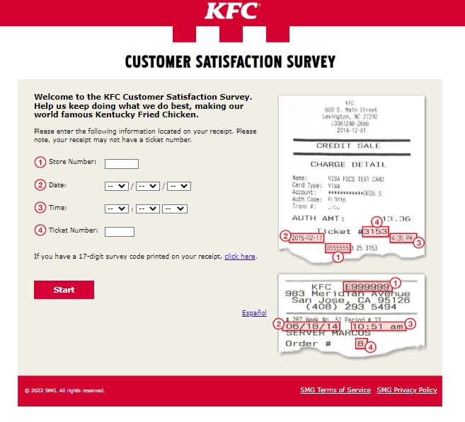 my kfc experience survey image