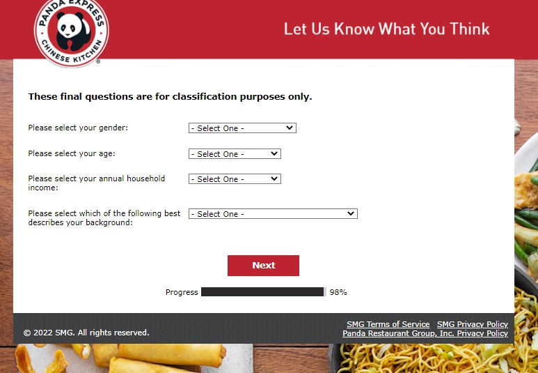 panda express feedback image