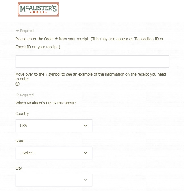 talk to mcalisters survey image