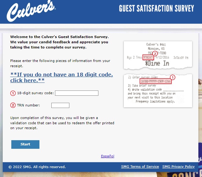 tell culvers survey image