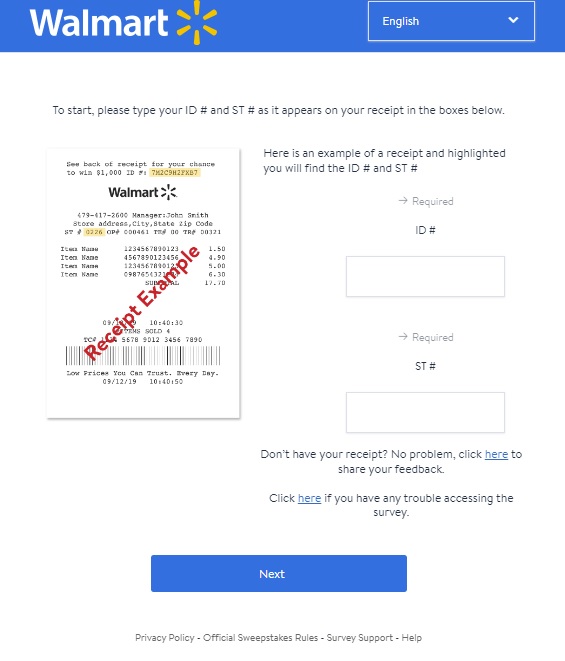 walmart customer survey image