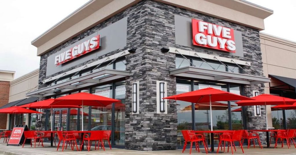 Five Guys Menu image