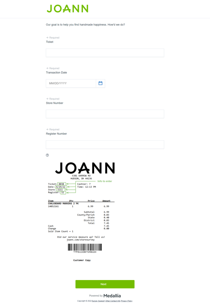 Joann Survey Image